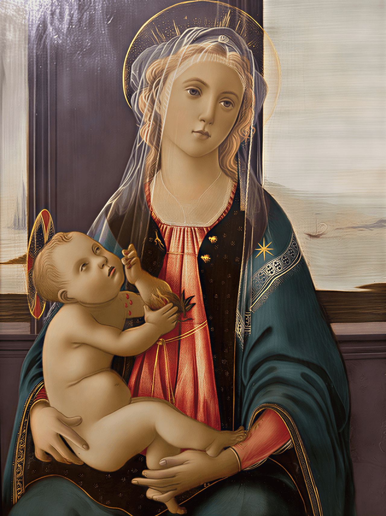 Vierge à l'Enfant et Poule